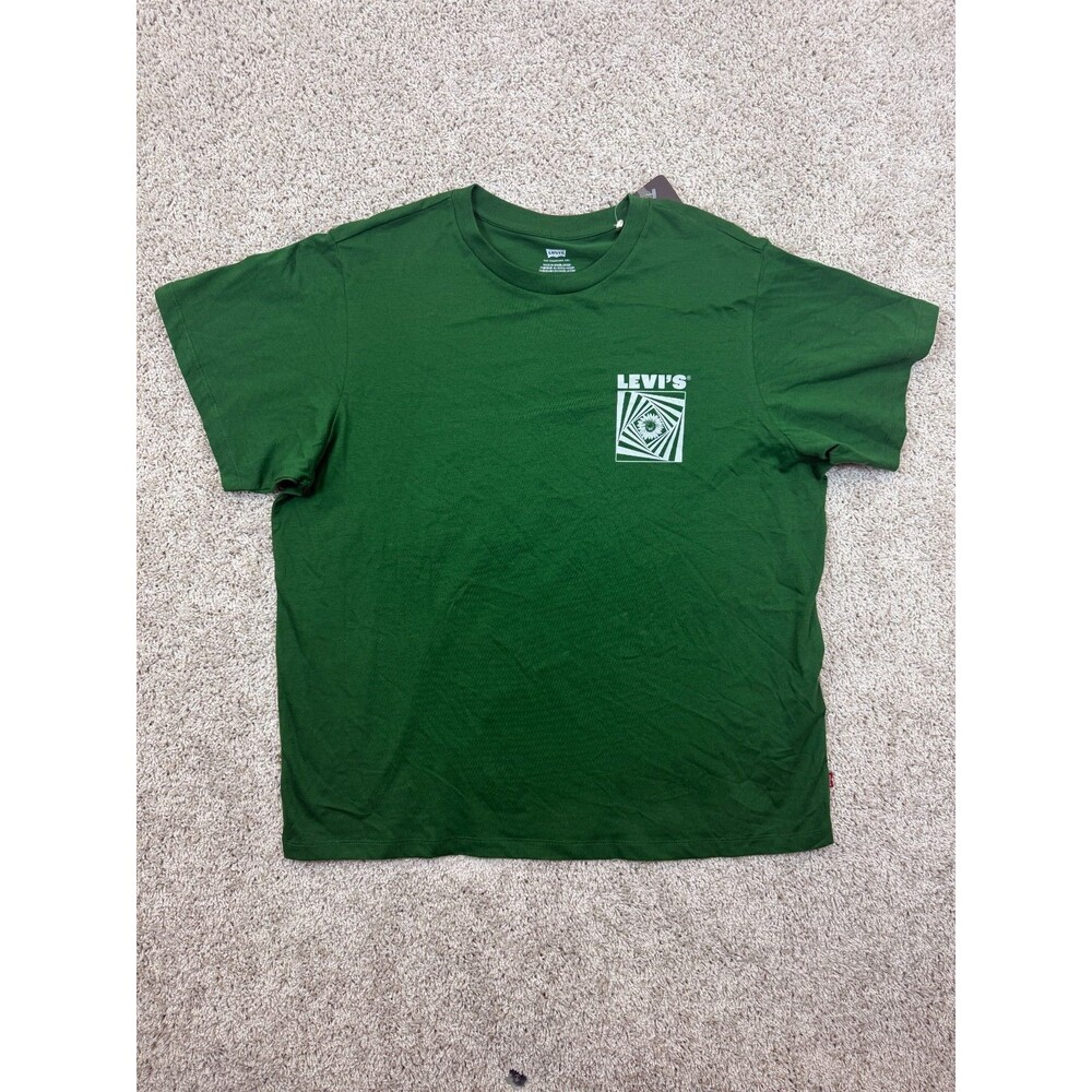 Levi's Men's Graphic Jet T-Shirt Green Size L Relaxed Fit 100% Cotton NWT